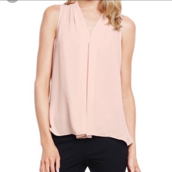 Vince Camuto High Low Sleeveless V neck Top - M - Picture 1 of 6